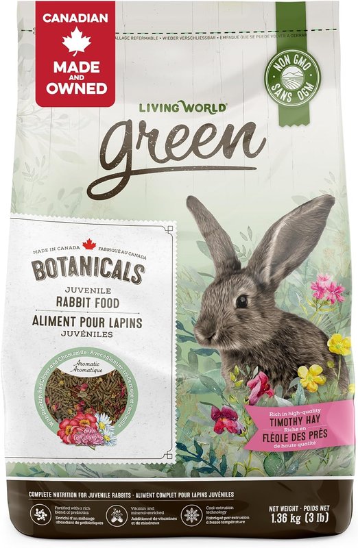 Living World Green Botanicals Canadian Juvenile Rabbit Food, 1.36 kg
