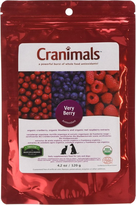 Cranimals Very Berry Organic Antioxidant Supplement for Dogs & Cats by Cranimals -120 g