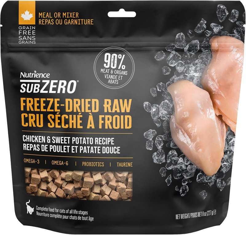 Nutrience Subzero Freeze-Dried Raw Cat Food - Chicken & Sweet Potato Recipe - 227 g Chicken & Sweet Potato 227 g (Pack of 1)