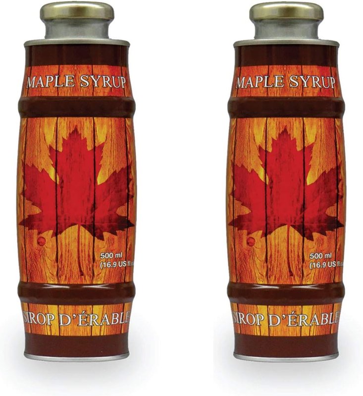 Pure, Organic Canadian Maple Syrup (2 X 500ml Bottles.) All-Natural, Grade-A Amber Rich Taste | Delicious Sweetness | No Preservatives, Gluten Free, Vegan Friendly