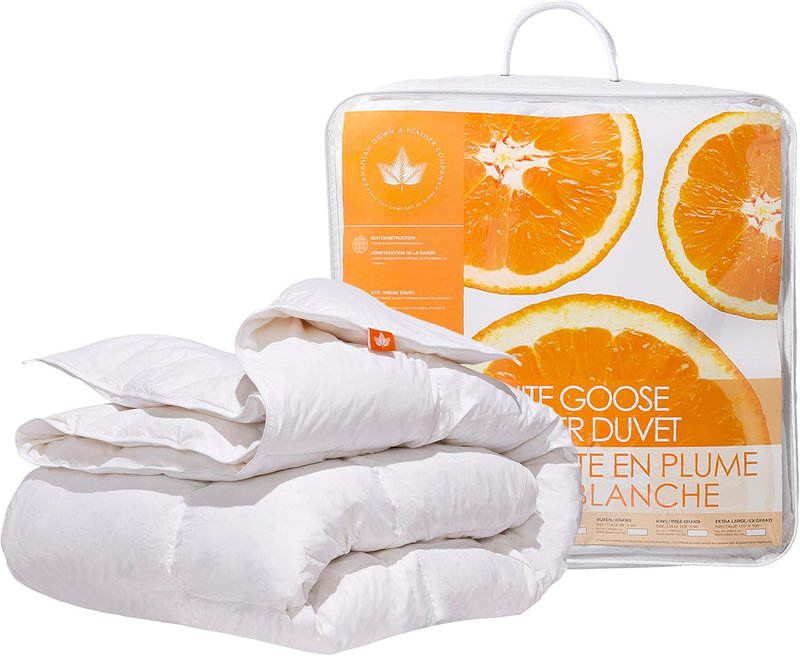 Canadian Down & Feather Co. - All Season White Goose Feather Duvet King Size - 233 TC Shell 100% Cotton - Oeko TEX Certified