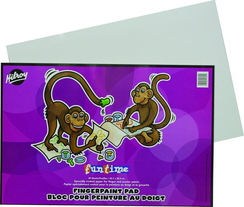 Hilroy Funtime 41801 Fingerpaint Pad, 18x12-Inch, 30-Sheets