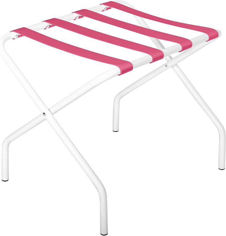 Innit Designs 13.02.05n Pamaleta Luggage Stand, Pink On White (Nylon)