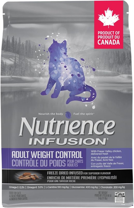 Nutrience Infusion Adult Weight Control Cat Food, Chicken, 5 kg (11 lb) Bag
