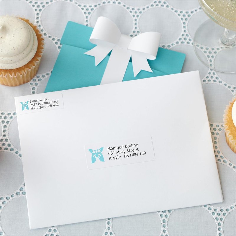 Avery Address Labels with Easy Peel for Laser/Inkjet Printers, 1-3/4" x 1/2", White, Rectangle, 8000 Labels, Permanent (5167) Made in Canada