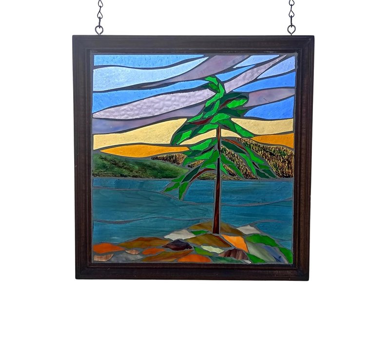 The Jack Pine Stained Glass Mosaic Panel