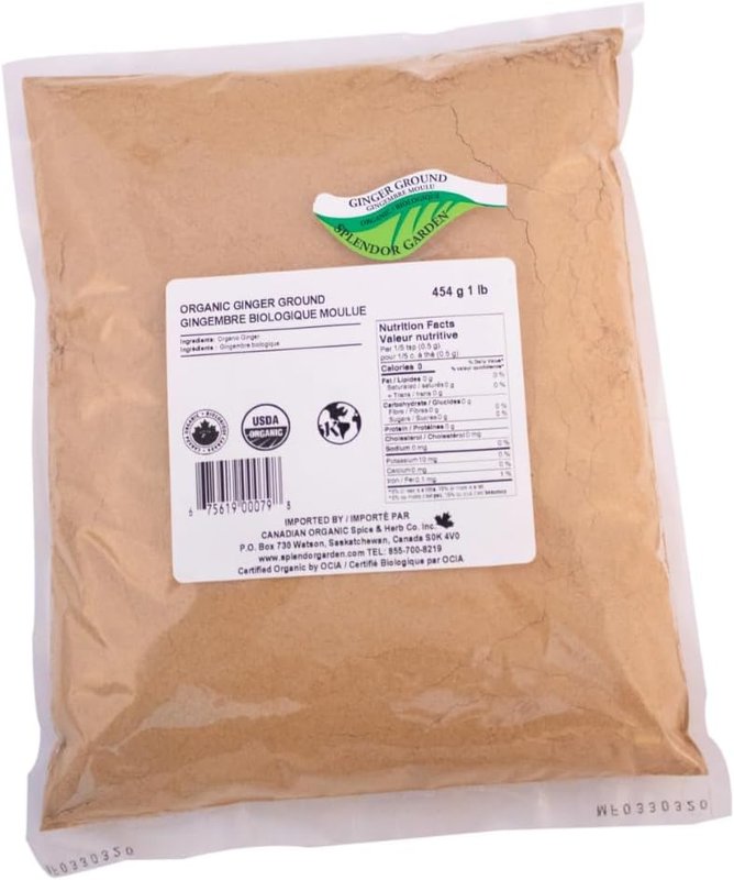 Splendor Garden organic Ginger Ground,454.0 Gram