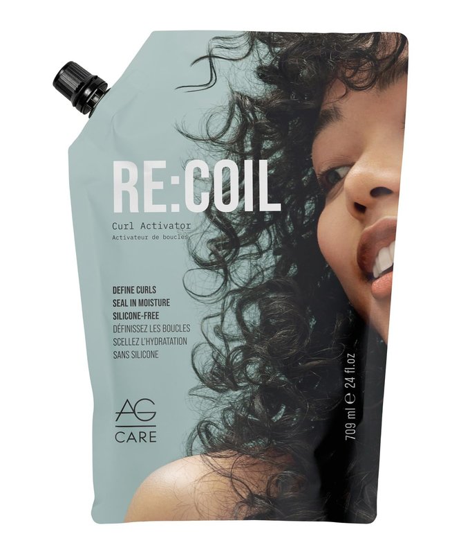 AG Care Re:coil Curl Activator Curl Cream - Ultra Nourishing Curly Hair Cream for Defined, Healthy Curls, Limited Edition Refill, 24 fl Oz