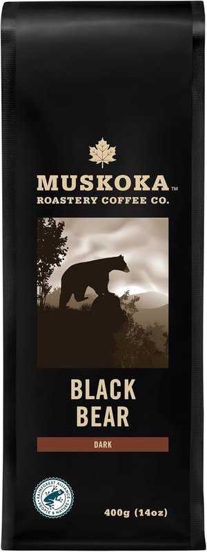 Muskoka Roastery Coffee, Black Bear, Dark Roast, Ground Coffee, 400g