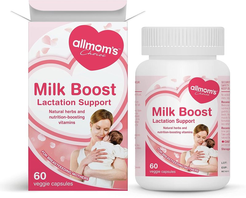 Lactation Supplement for Increased Breast Milk, with Fenugreek, Fennel and Essential Nutrients, Safe for Breastfeeding Mom and Baby - 30 Days Supply - Allmom's Choice