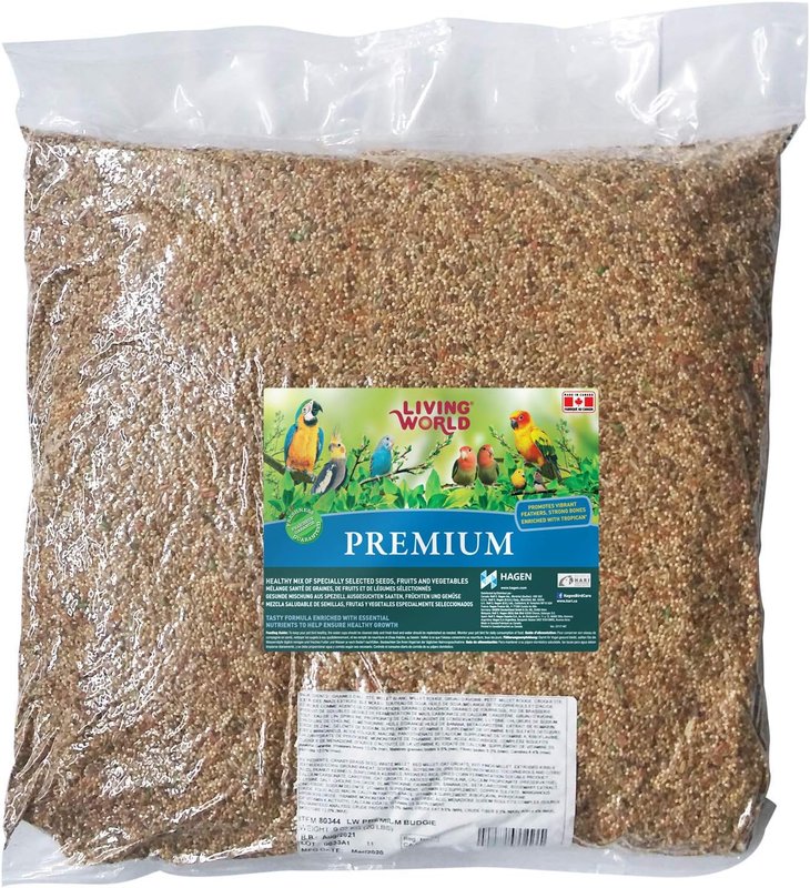 Living World Premium Mix for Budgies - 9.07 kg (20 lb)