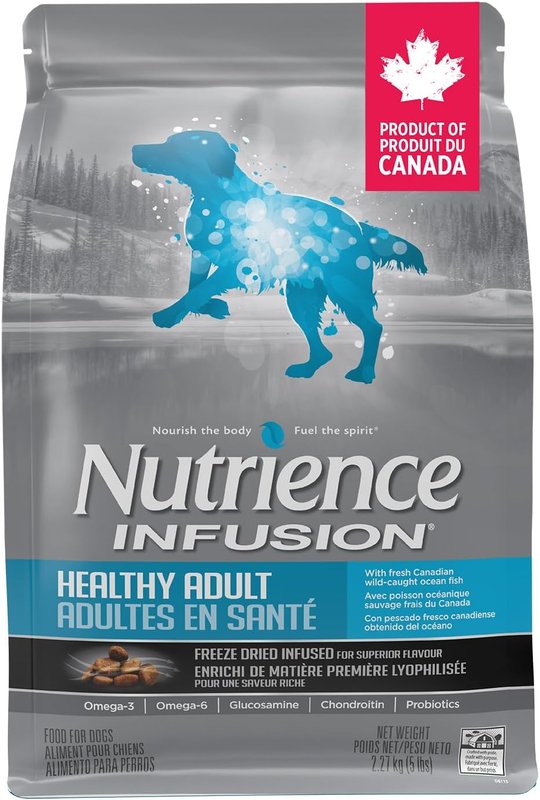 Nutrience Infusion Healthy Adult Dog Food, 2.27 kg (5 lb), Fresh Canadian Ocean Fish, Dry Dog Food, Nourriture Pour Chien, Manger Pour Chien