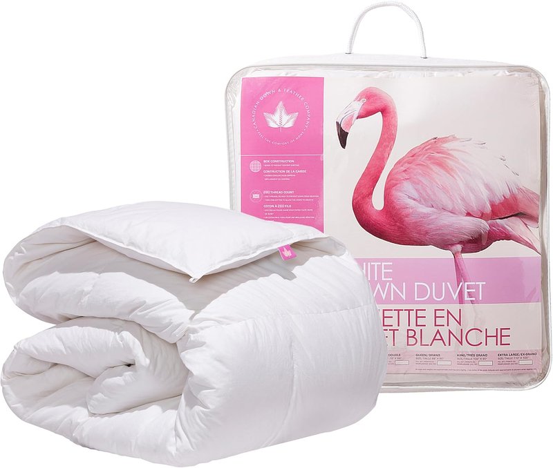 Canadian Down & Feather Co. - Summer Weight White Down Duvet King Size - 260 TC Shell 100% Cotton - Filled in Canada Summer Weight King