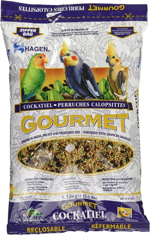 Hagen B2801 Gourmet Seed Mix for Cockatiels and Small Hookbills, 1.3 Kg, 2.5-Pound