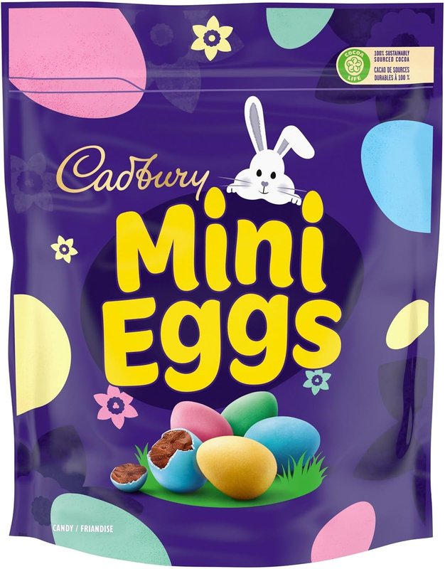 Cadbury Mini Eggs, Chocolatey Candy Eggs, Party Size, Resealable bag, 875 g, Prepared in Canada