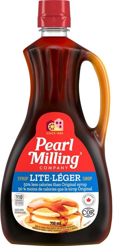 Pearl Milling Company Table Syrup, Lite Flavour, 710mL