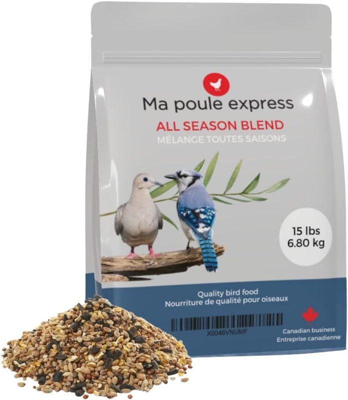 Ma Poule Express β Proudly Canadian β All Season Wild Bird Food Blend β 7 kg | Premium Wild Bird Seed Mix | Year-Round Nutrition for Backyard Birds