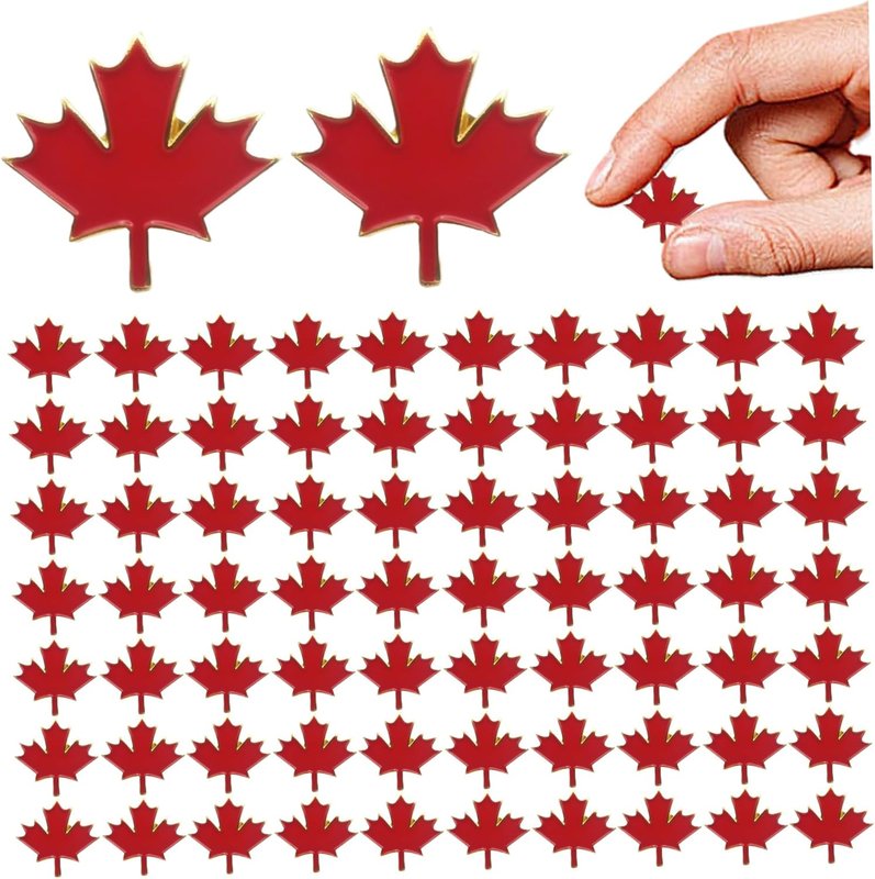 CurcKua Canada Pin 100PCS Maple Leaf Canada Souvenir Lapel Pin Metal Red Enamel Canada Flag Pins Mini Brooch Pin Jewelry for Men Women Gifts Lapel Pin Canada Flag Flag Pins