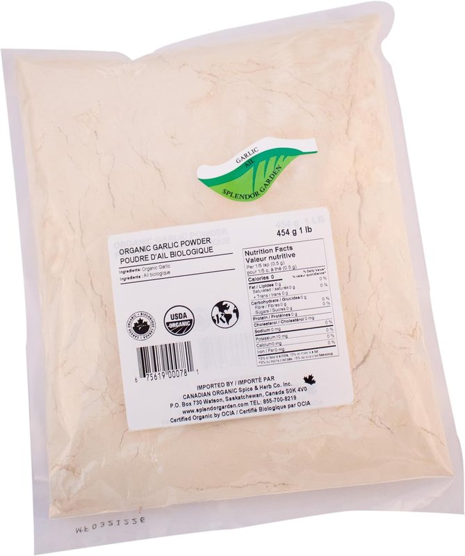 Splendor Garden organic Garlic Powder,454.0 Gram