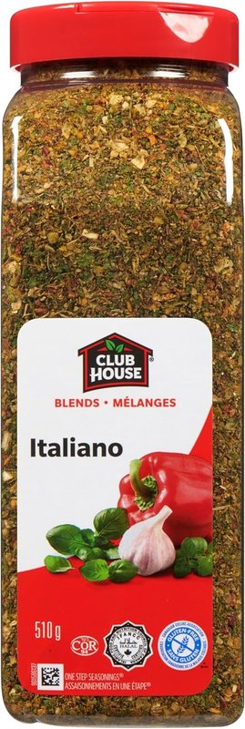 Club House, Quality Natural Herbs and Spices, One Step Seasoning, Italiano, 510g (17.99oz), Product of Canada