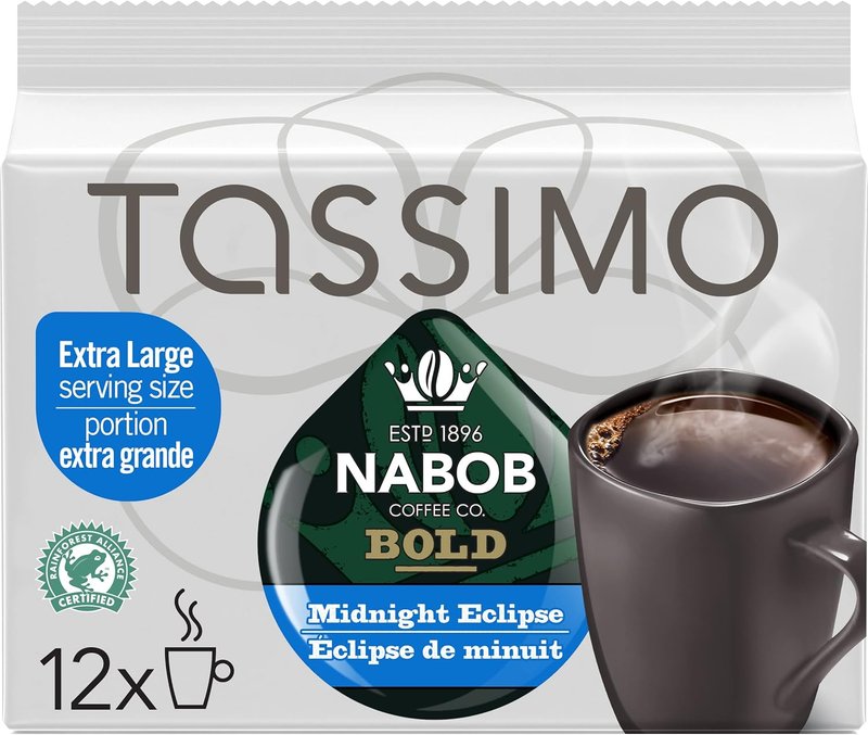 Tassimo Nabob Bold Midnight Eclipse Coffee Single Serve T-Discs, 12 ct Box