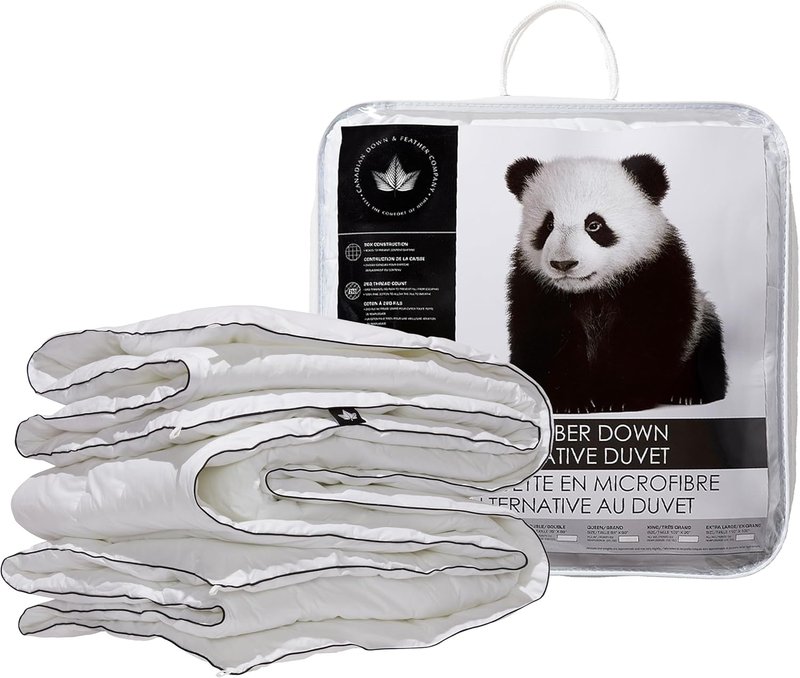 Canadian Down & Feather Co. - All Season Microfiber Down Alternative Duvet Queen Size - Machine Washable - 260 TC Shell 100% Cotton - Oeko TEX Certified