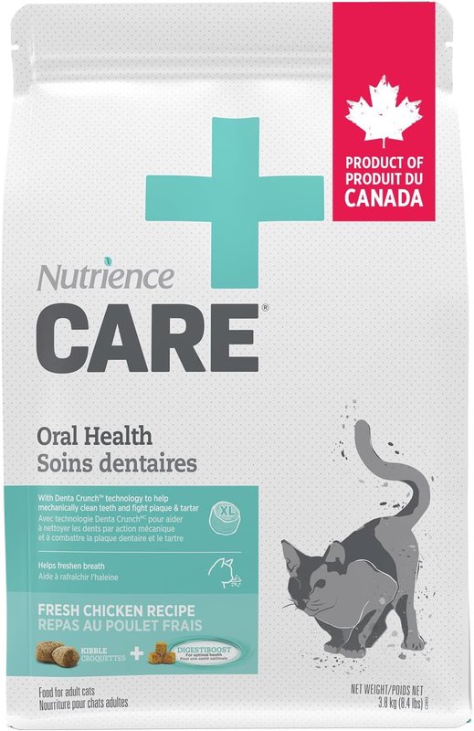 Nutrience Care Oral Health Cat Food, Canadian Chicken, 3.8 kg (8.4 lb) 3.8 kg (Pack of 1)