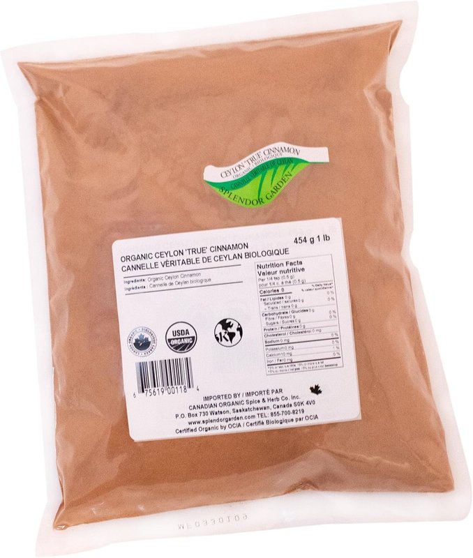 Splendor Garden Organic Ceylon "true" Cinnamon 454g 454 g (Pack of 1)