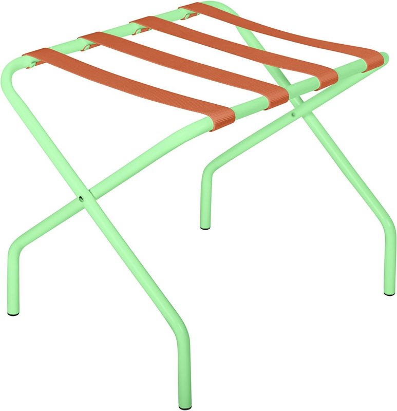 Innit Designs 13.16.10n Pamaleta Luggage Stand, Orange On Mint (Nylon)