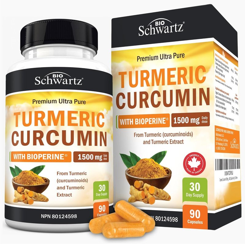 Turmeric Curcumin 1500mg | Turmeric Supplements + Black Pepper | Anti Inflammatory Pills & Joint Pain Relief | with BioPerine | High Potency Curcumin Supplements | Non-GMO, Gluten-Free | 90 Ct