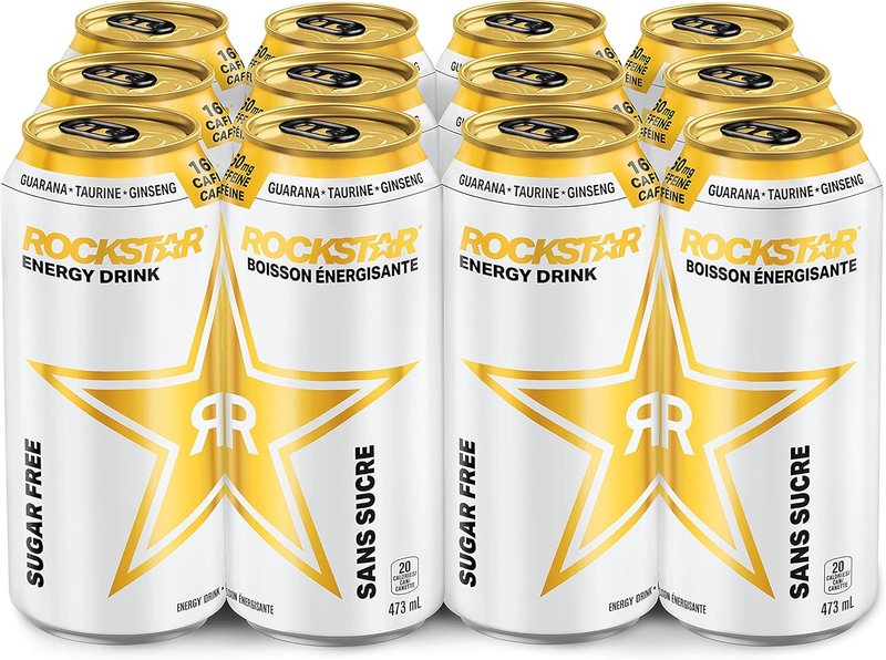 Rockstar Energy Drink Sugar Free, 473 mL Cans, 12 Pack Original Sugar Free