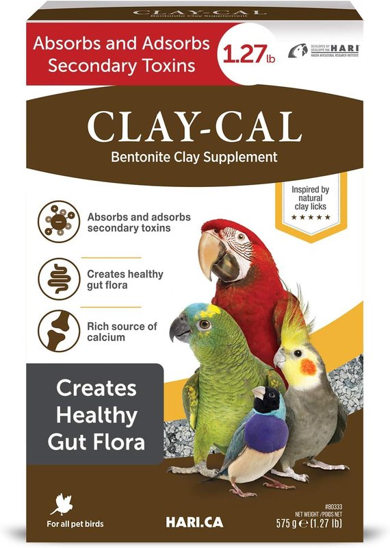 Hari Clay-Cal Bentonite Clay Supplement for Birds - 575 g (1.27 lb)