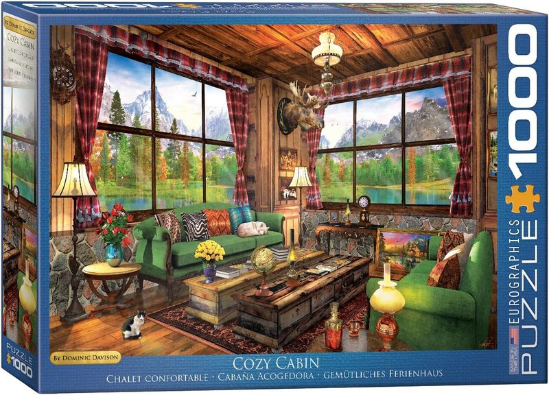 Eurographics 6000-5377 Cozy Cabin by Dominic Davison 1000-Piece Puzzle Jigsaw