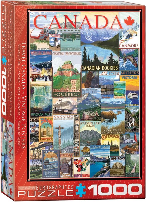 Eurographics 6000-0778 Travel Canada Vintage Ads 1000-Piece Puzzle