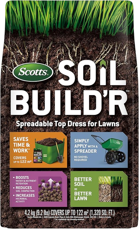 Scotts Soil Build'R Spreadable Top Dress for Lawns 4.2kg (122m² Coverage) FERTILIZER