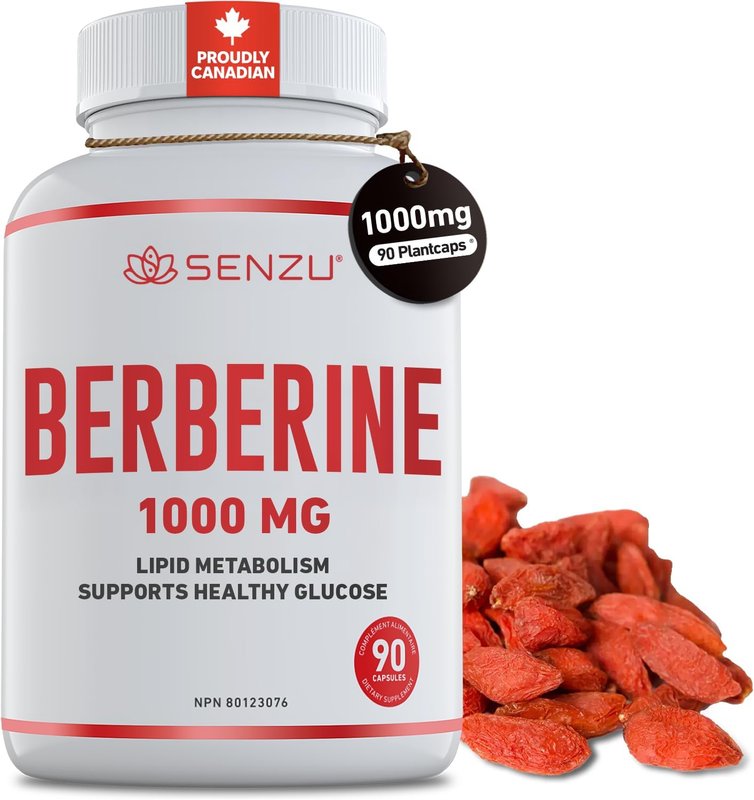 NEW Premium Grade Berberine HCl >97% Canadian-Made 1000mg Wild Harvested Berberine Supplement - Concentrated Berberine Supplements - 90 Veggie Capsules - Made in Canada
