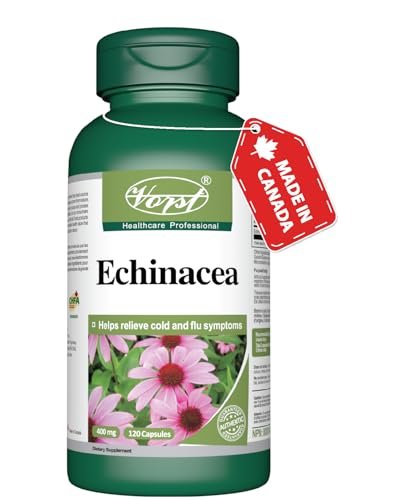 VORST Echinacea 800mg Per Serving (400mg Per Capsule) With 5:1 Extract Ratio (4000mg Raw Extract Equivalent) 120 Capsules | Anti Inflammatory for Common Cold & Flu, Immune System Supplement Support | Extra Strength | Alternative to Tincture /Liquid/Drops or Spray | 1 Bottle