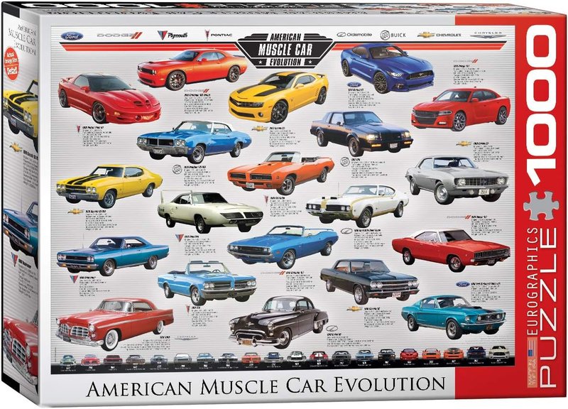 Eurographics 6000-0682 Muscle Car Evolution Jigsaw Puzzle (1000-Piece)