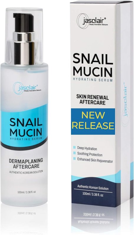 Snail Mucin Hydrating Serum for Post-Dermaplaning – Korean Beauty Skincare to Soothe, Hydrate & Renew Skin After Face Razors, Dermaplaning Tools & Eyebrow Shavers – Ideal For Your Dermaplane Routine