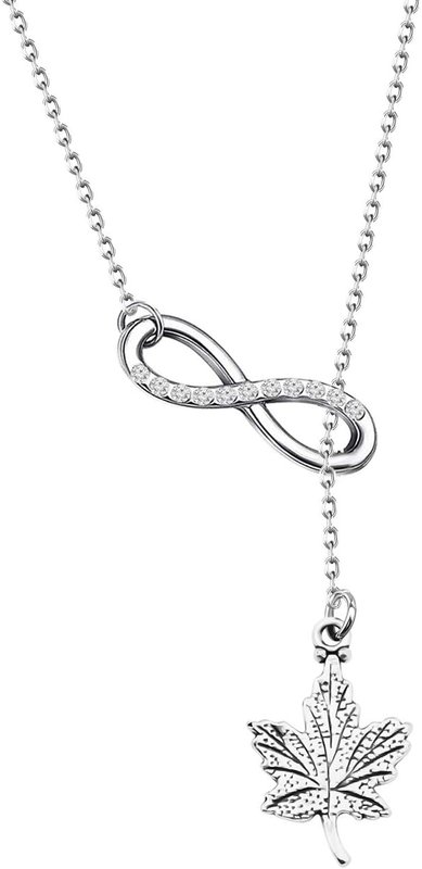 bobauna Fall Maple Leaves Dangle Drop Earrings Canadian Leaf Plant Jewelry Autumn Themed Gifts For Women Maple Leaves Y-necklace