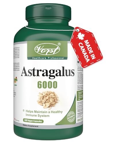VORST Astragalus 6000mg Raw Equivalent (1500mg With 4:1 Extract Ratio) 180 Vegan Capsules | Supplement for Boosting Immune System | Root Powder Pills 1 | Bottle