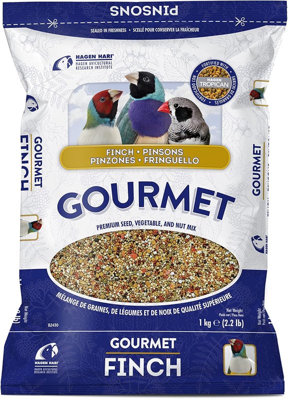 Hagen B2430 Gourmet Seed Mix for Finches, 1 Kg, 2.2-Pound, (Package May Vary)
