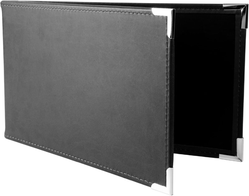 Premium 2UP Business Cheque Binder, Landscape Three-Ring Binder, (Black)