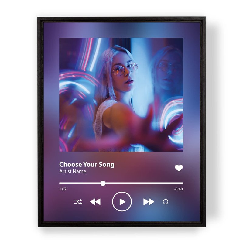 [SF Customizables] Spotify Personalized Album Cover Music Player Print Wall Art [Framed Poster]