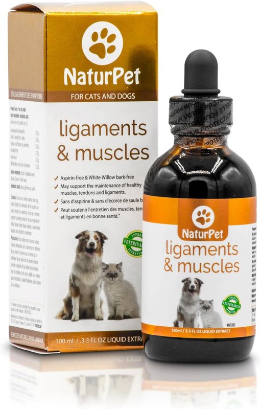 NaturPet Ligaments & Muscles Herbal Skeletal Support for Cats and Dogs | Muscles, Ligaments, Tendons, Bones | 100mL Herbal Tincture