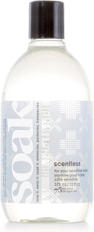 Soak Laundry Soap β No Rinse, Plant Derived Hand Wash Detergent - 375 ml / 12 fl. oz, 75+ Washes (Scentless)