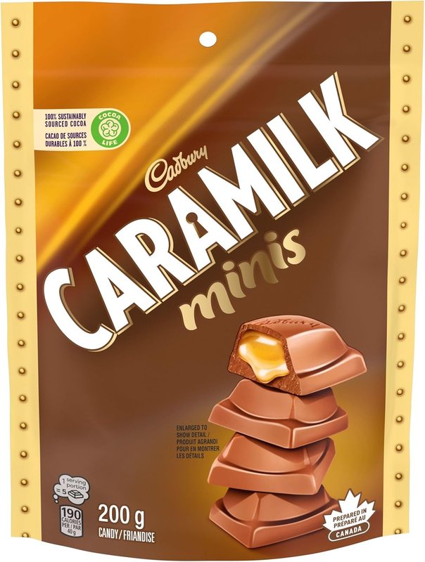 Cadbury Caramilk Chocolatey Candy Minis, 200 g, Prepared in Canada
