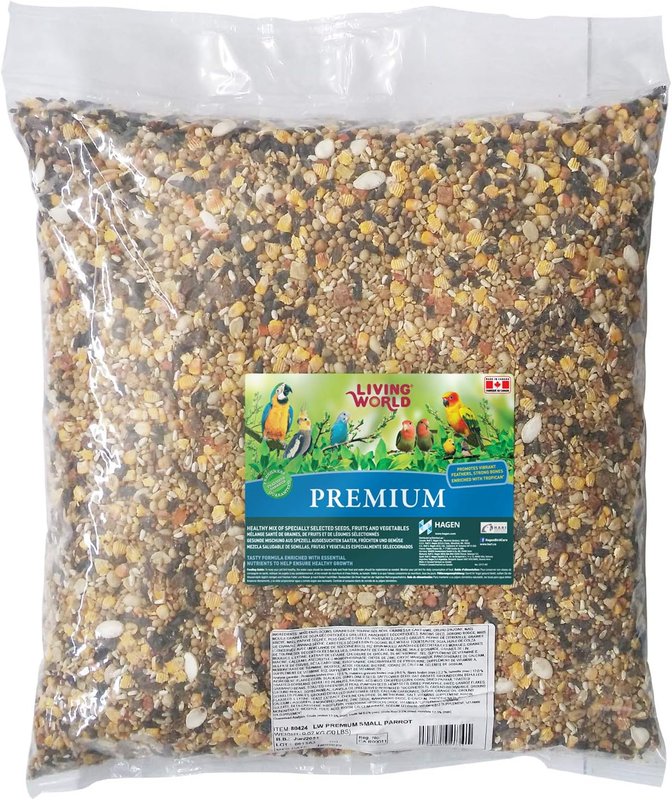 Living World Small Parrots Premium Mix with Pillow Bulk Bag, 20-Pound
