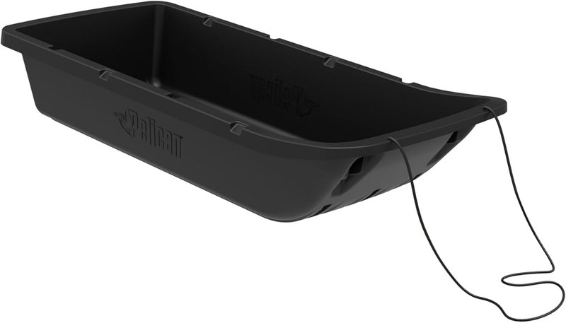 Pelican - Multi-Purpose Utility Sled - Ram-X Runners, Pull Rope and Travel Cover - 4 Season Sled - Any Outdoors Activities - Heavy Duty RAM-X Construction Black TREK 45
