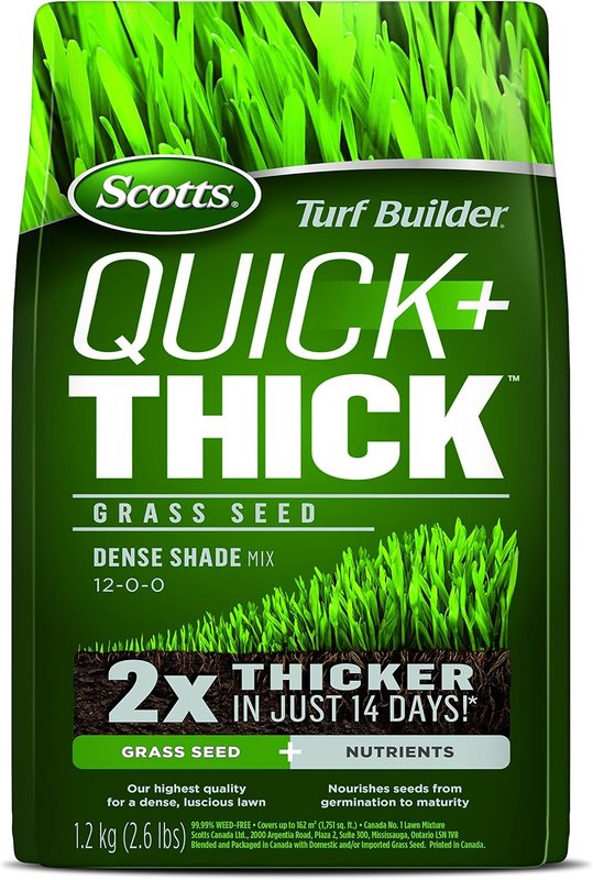 Scotts Turf Builder Quick + Thick Grass Seed (Dense Shade) 1.2kg (12675) Plant Seed